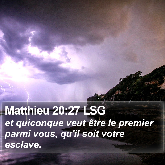 Matthieu 20:27 LSG Bible Study