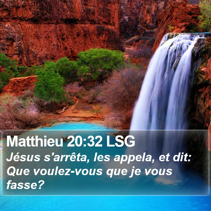 Matthieu 20:32 LSG Bible Study