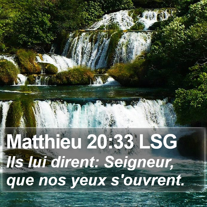 Matthieu 20:33 LSG Bible Study