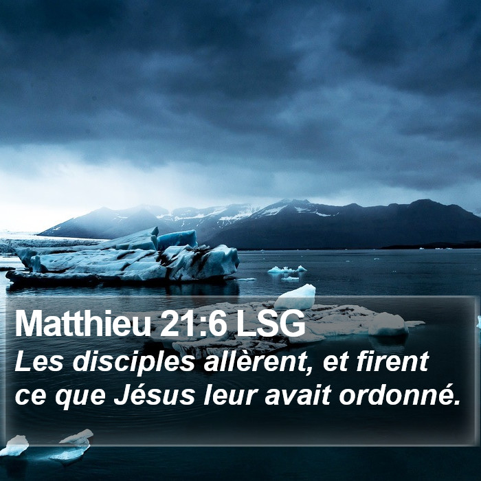 Matthieu 21:6 LSG Bible Study