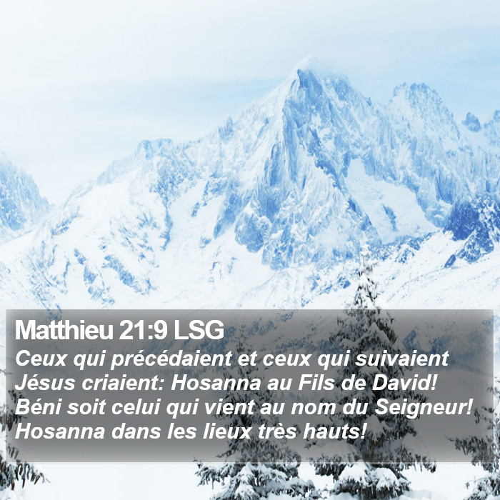 Matthieu 21:9 LSG Bible Study