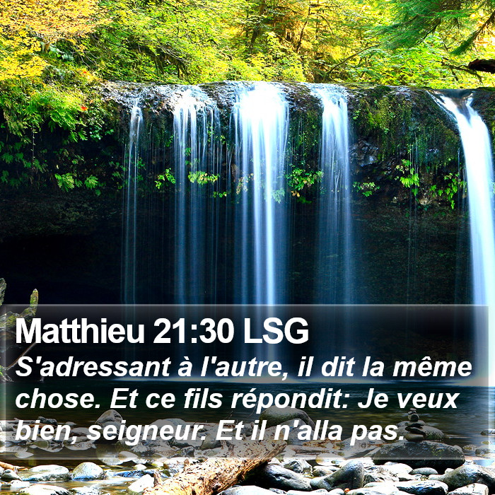 Matthieu 21:30 LSG Bible Study