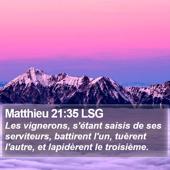 Matthieu 21:35 LSG Bible Study