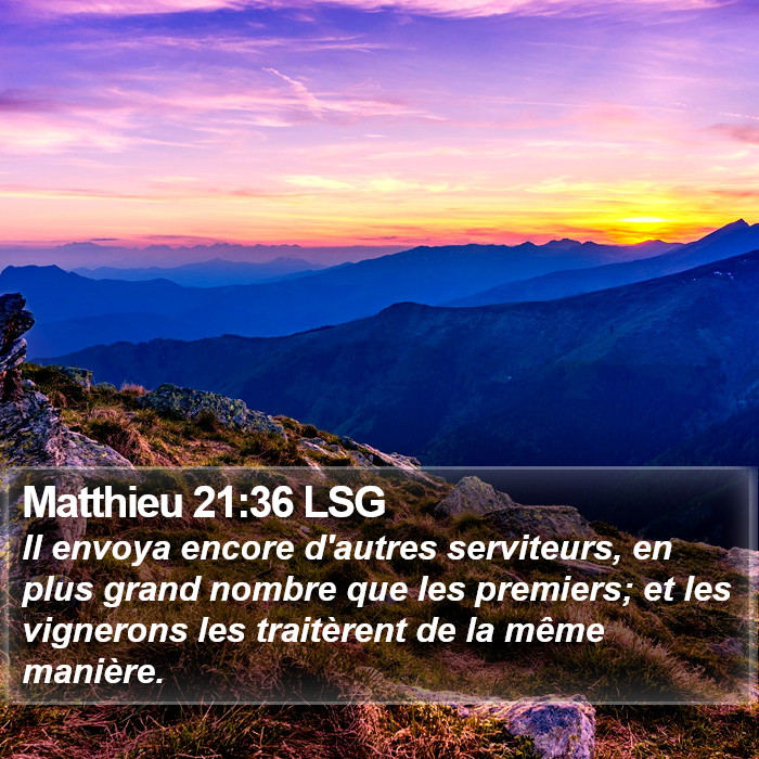 Matthieu 21:36 LSG Bible Study