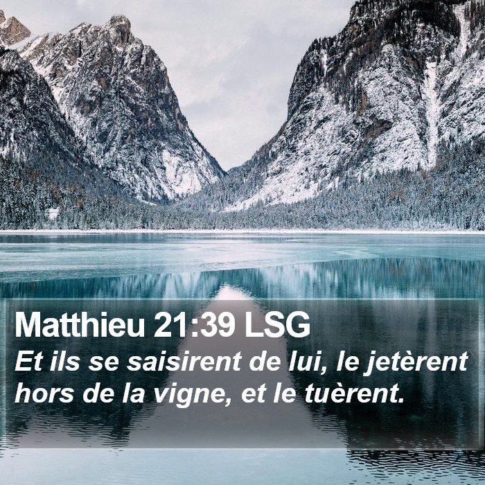 Matthieu 21:39 LSG Bible Study