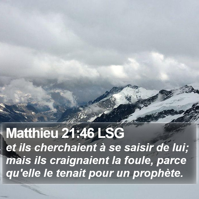 Matthieu 21:46 LSG Bible Study