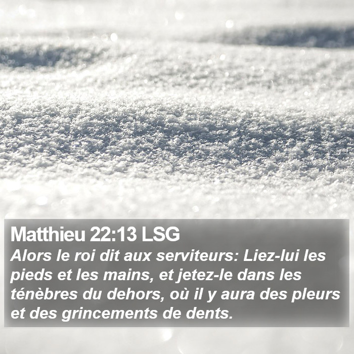 Matthieu 22:13 LSG Bible Study