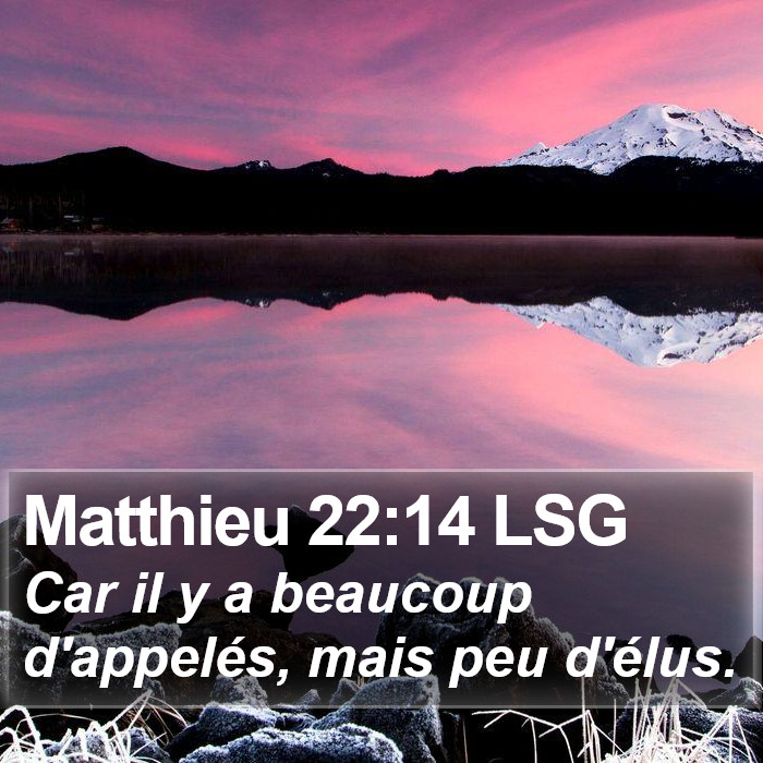 Matthieu 22:14 LSG Bible Study