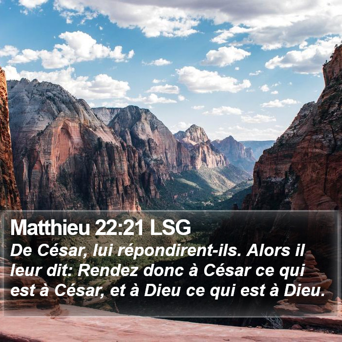 Matthieu 22:21 LSG Bible Study
