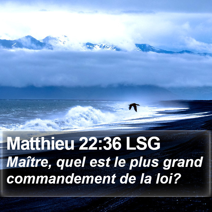 Matthieu 22:36 LSG Bible Study