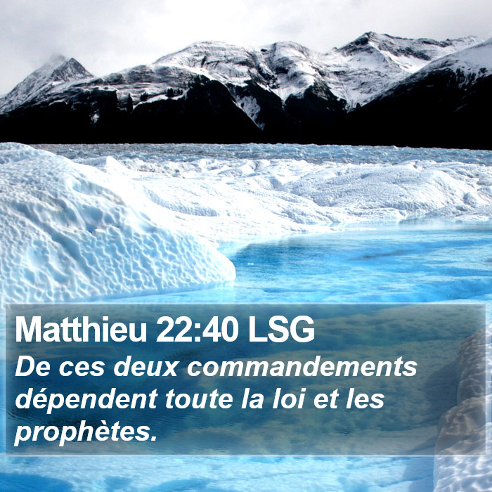 Matthieu 22:40 LSG Bible Study