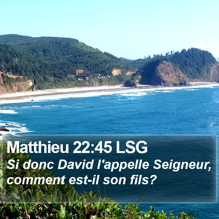 Matthieu 22:45 LSG Bible Study