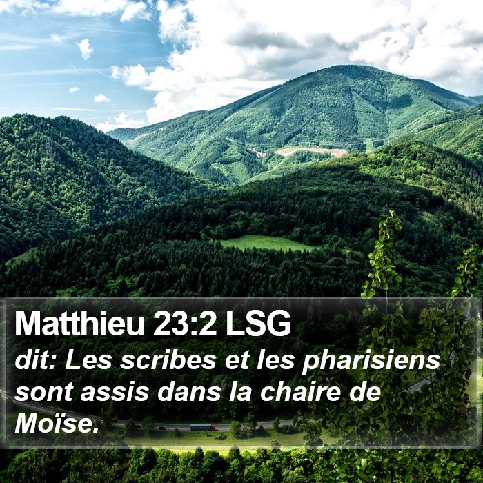 Matthieu 23:2 LSG Bible Study