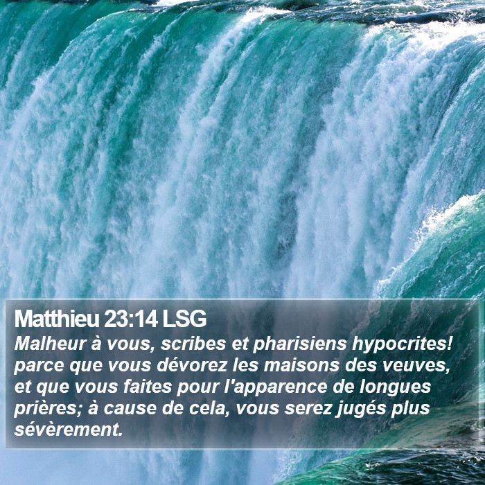 Matthieu 23:14 LSG Bible Study