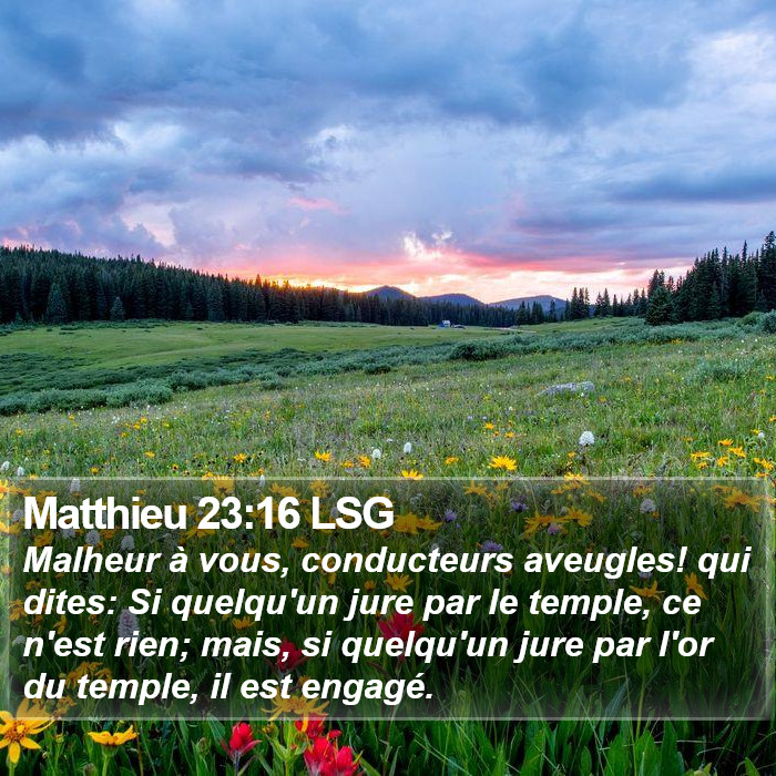 Matthieu 23:16 LSG Bible Study