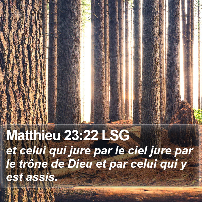 Matthieu 23:22 LSG Bible Study