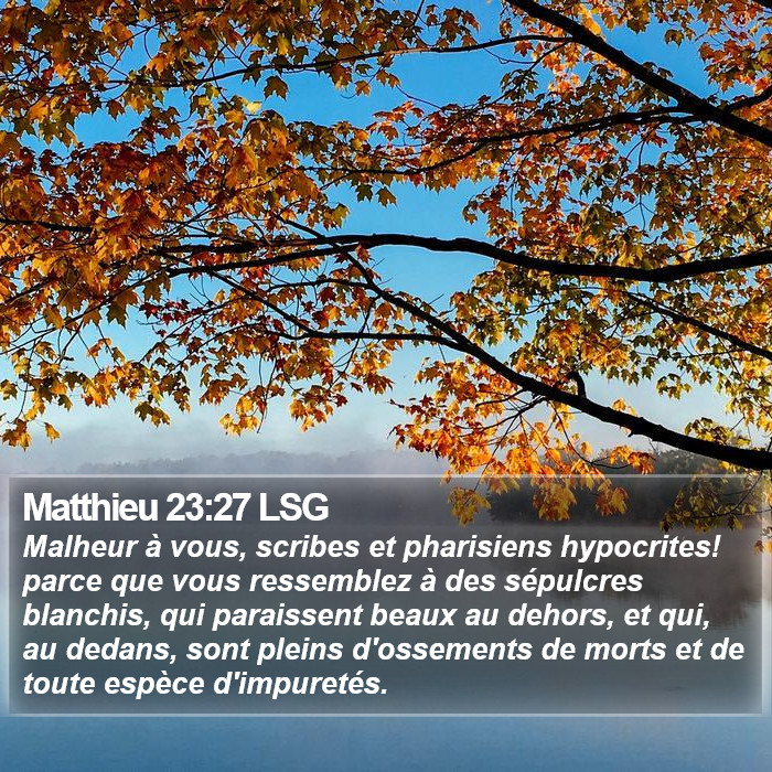 Matthieu 23:27 LSG Bible Study