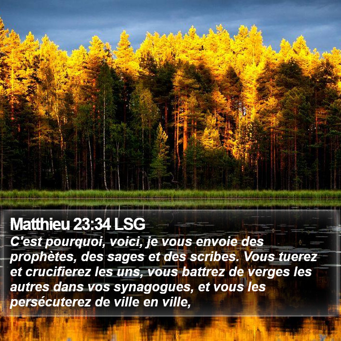 Matthieu 23:34 LSG Bible Study