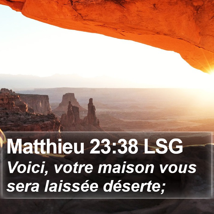 Matthieu 23:38 LSG Bible Study
