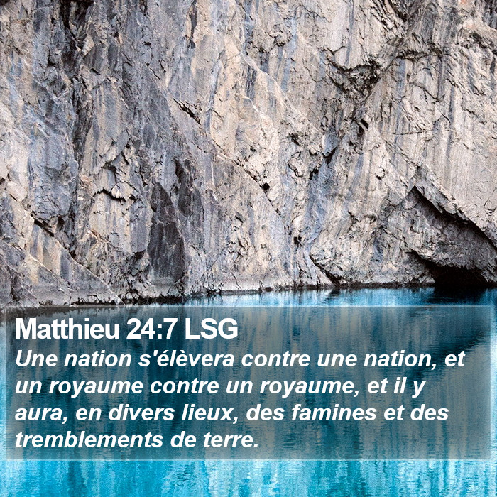 Matthieu 24:7 LSG Bible Study