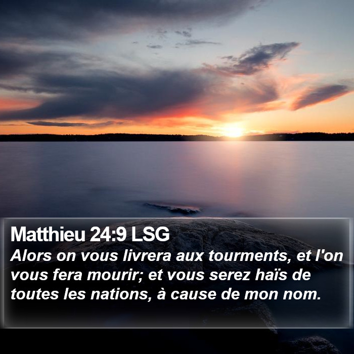 Matthieu 24:9 LSG Bible Study