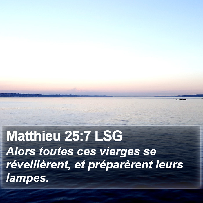 Matthieu 25:7 LSG Bible Study