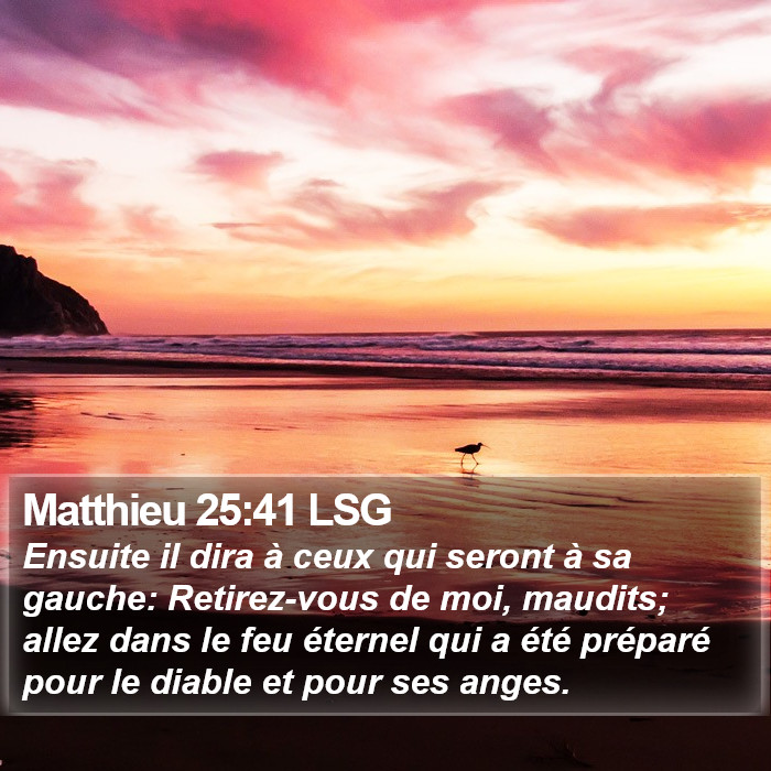 Matthieu 25:41 LSG Bible Study