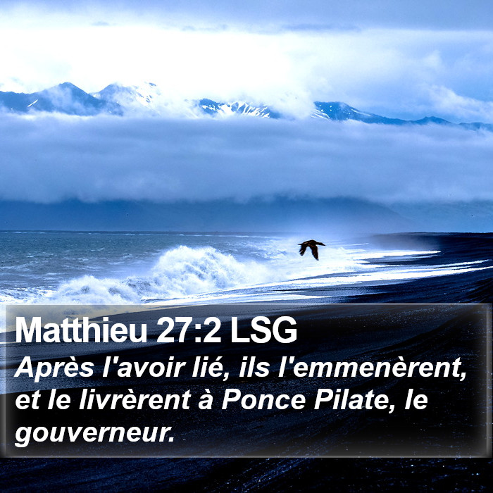 Matthieu 27:2 LSG Bible Study