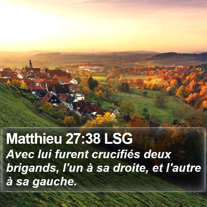 Matthieu 27:38 LSG Bible Study