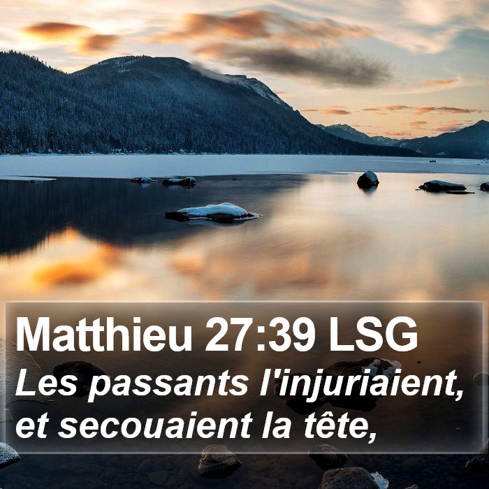 Matthieu 27:39 LSG Bible Study