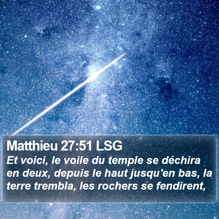 Matthieu 27:51 LSG Bible Study