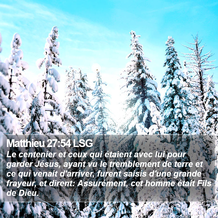 Matthieu 27:54 LSG Bible Study