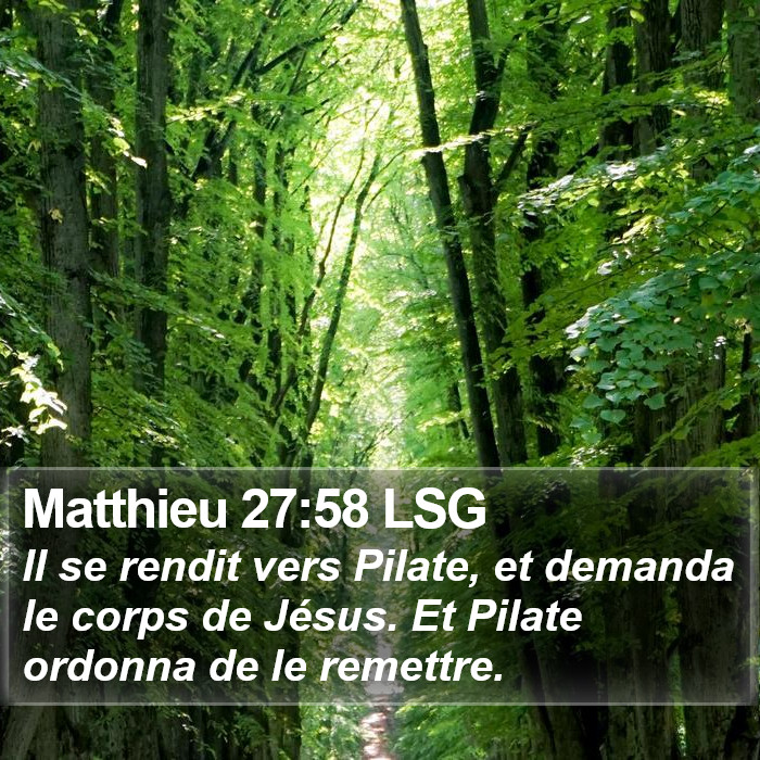 Matthieu 27:58 LSG Bible Study