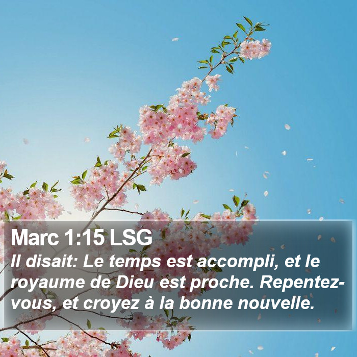 Marc 1:15 LSG Bible Study