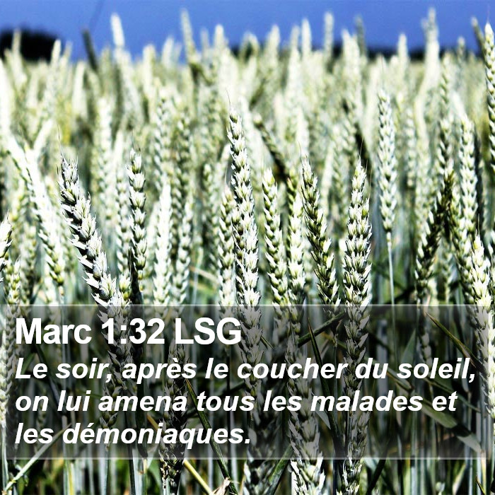 Marc 1:32 LSG Bible Study