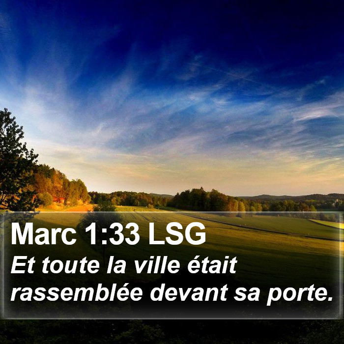 Marc 1:33 LSG Bible Study