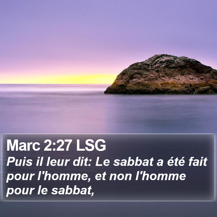 Marc 2:27 LSG Bible Study