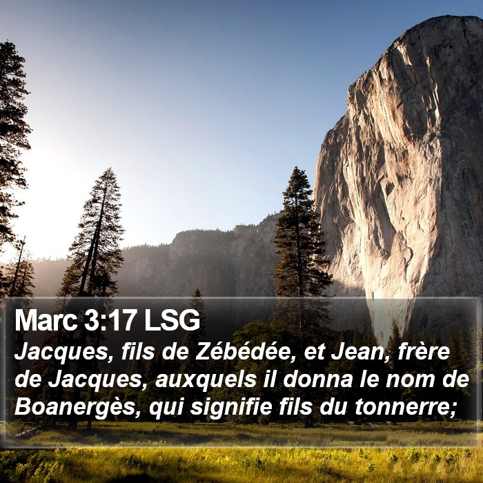 Marc 3:17 LSG Bible Study