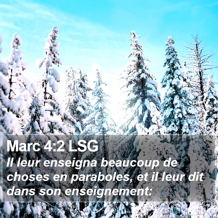 Marc 4:2 LSG Bible Study