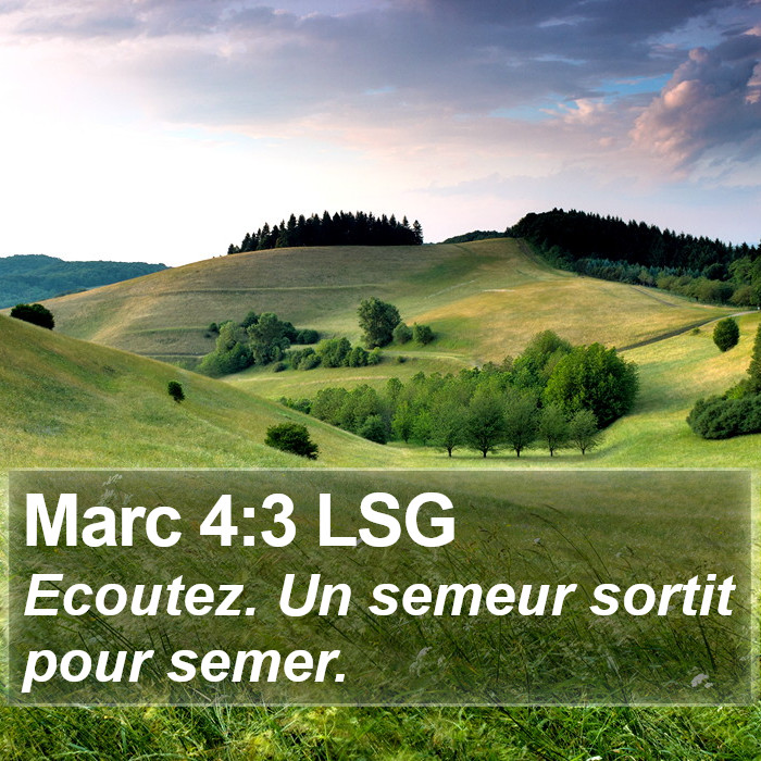 Marc 4:3 LSG Bible Study