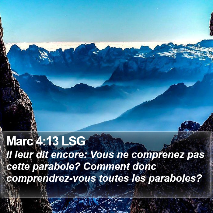 Marc 4:13 LSG Bible Study