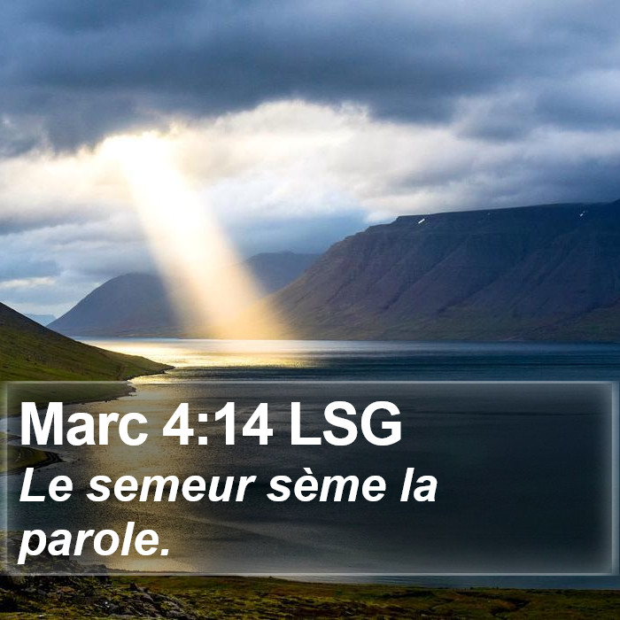 Marc 4:14 LSG Bible Study