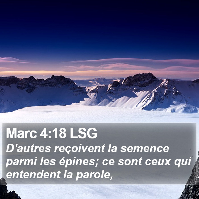 Marc 4:18 LSG Bible Study