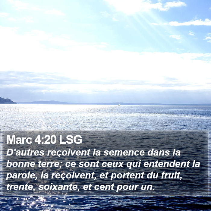 Marc 4:20 LSG Bible Study