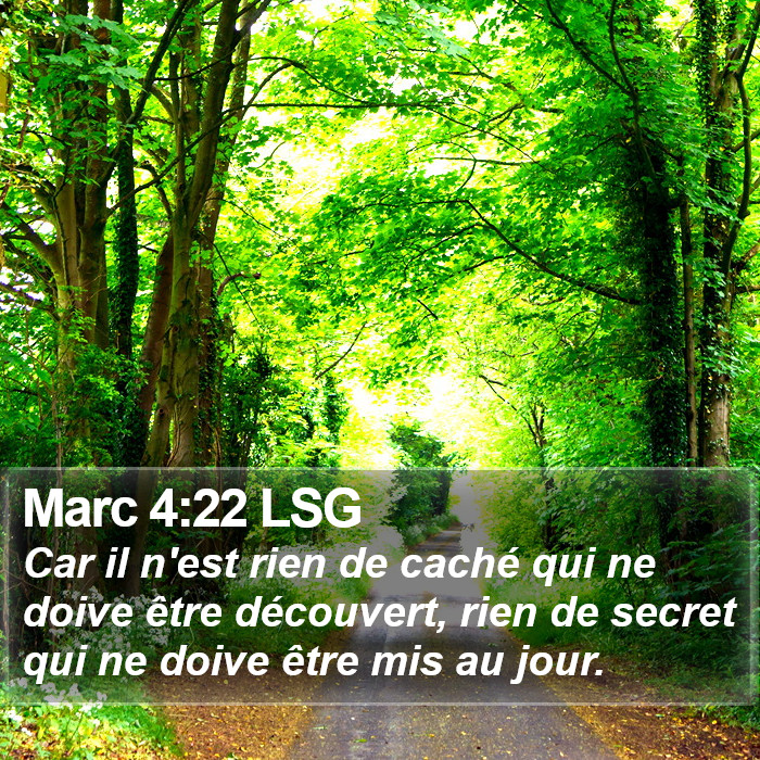 Marc 4:22 LSG Bible Study