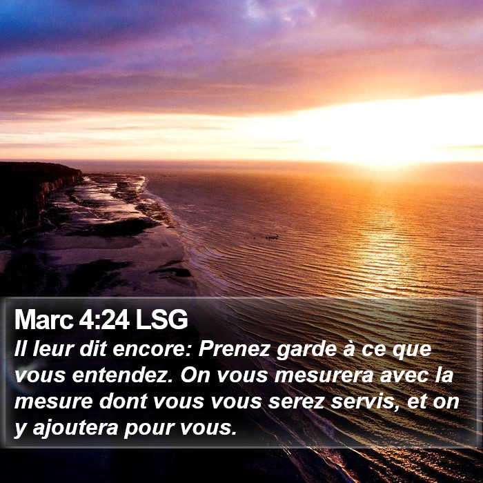 Marc 4:24 LSG Bible Study