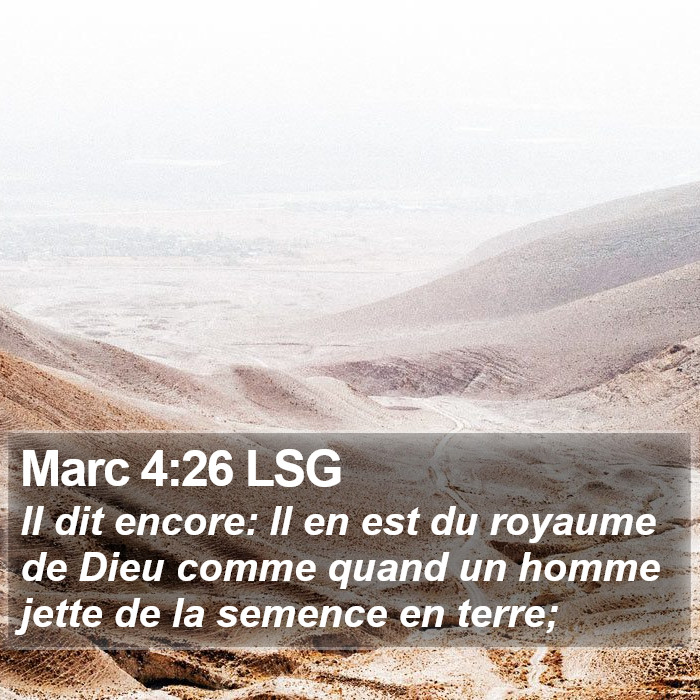 Marc 4:26 LSG Bible Study