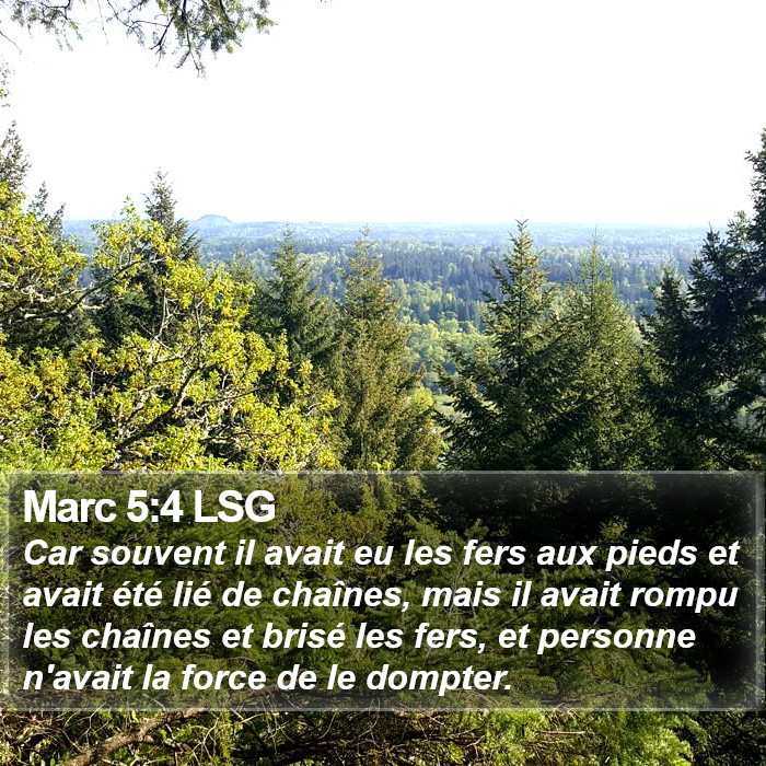 Marc 5:4 LSG Bible Study