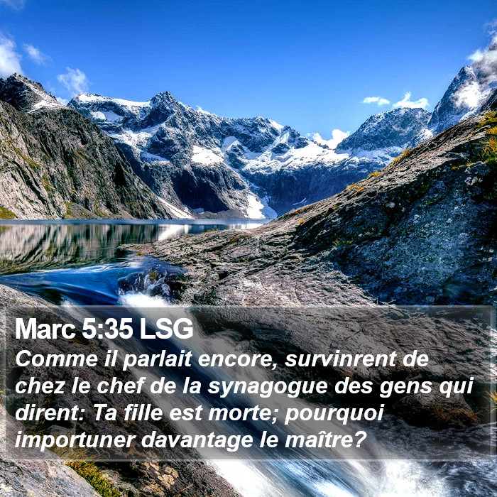 Marc 5:35 LSG Bible Study