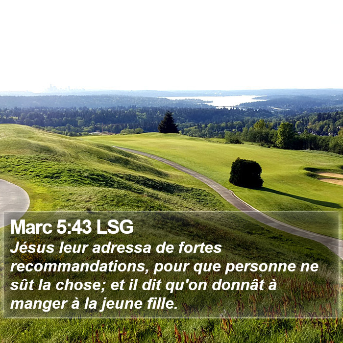 Marc 5:43 LSG Bible Study